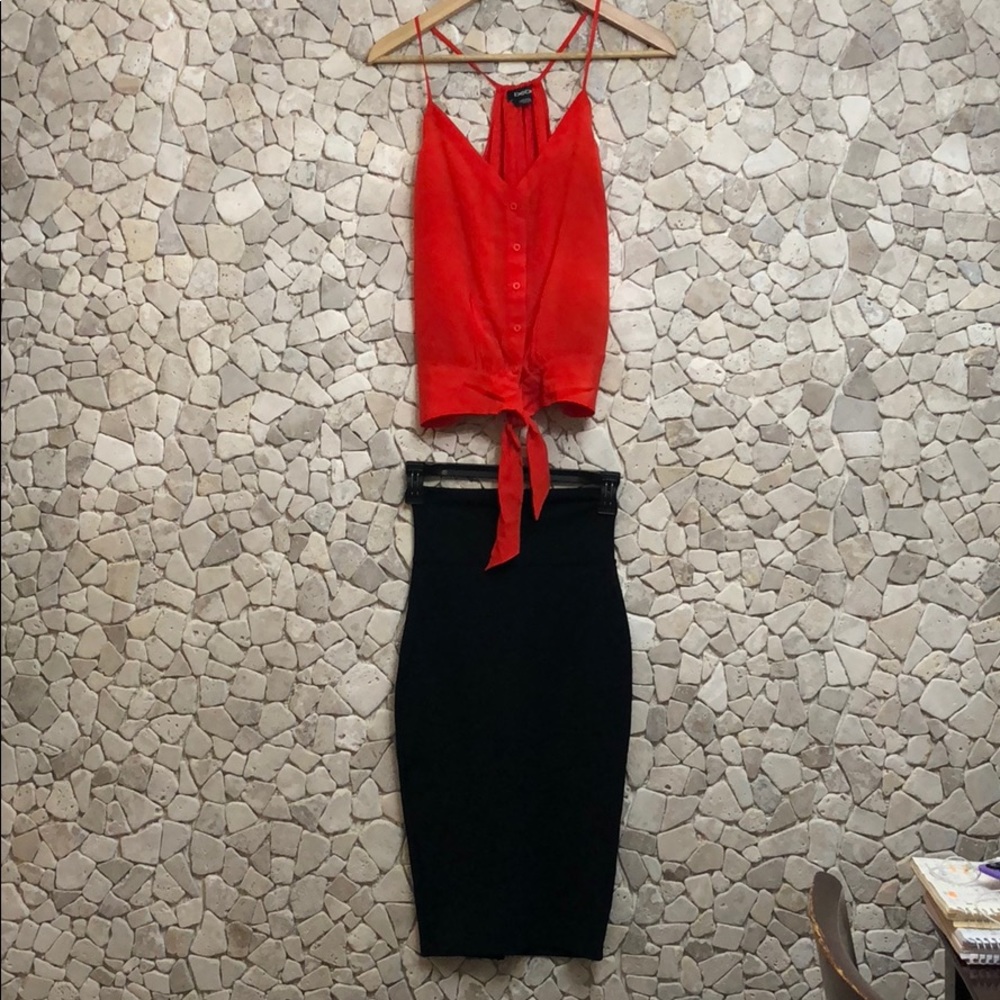 Bebe spaghetti strap top